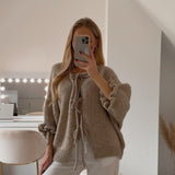 Oversized Tulip Cardigan mit Schleifen