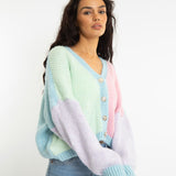 Pastell Velvet Oversized Cardigan