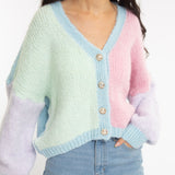 Pastell Velvet Oversized Cardigan