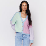 Pastell Velvet Oversized Cardigan