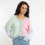 Pastell Velvet Oversized Cardigan