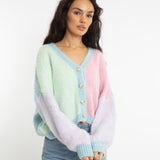 Pastell Velvet Oversized Cardigan