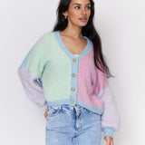 Pastell Velvet Oversized Cardigan