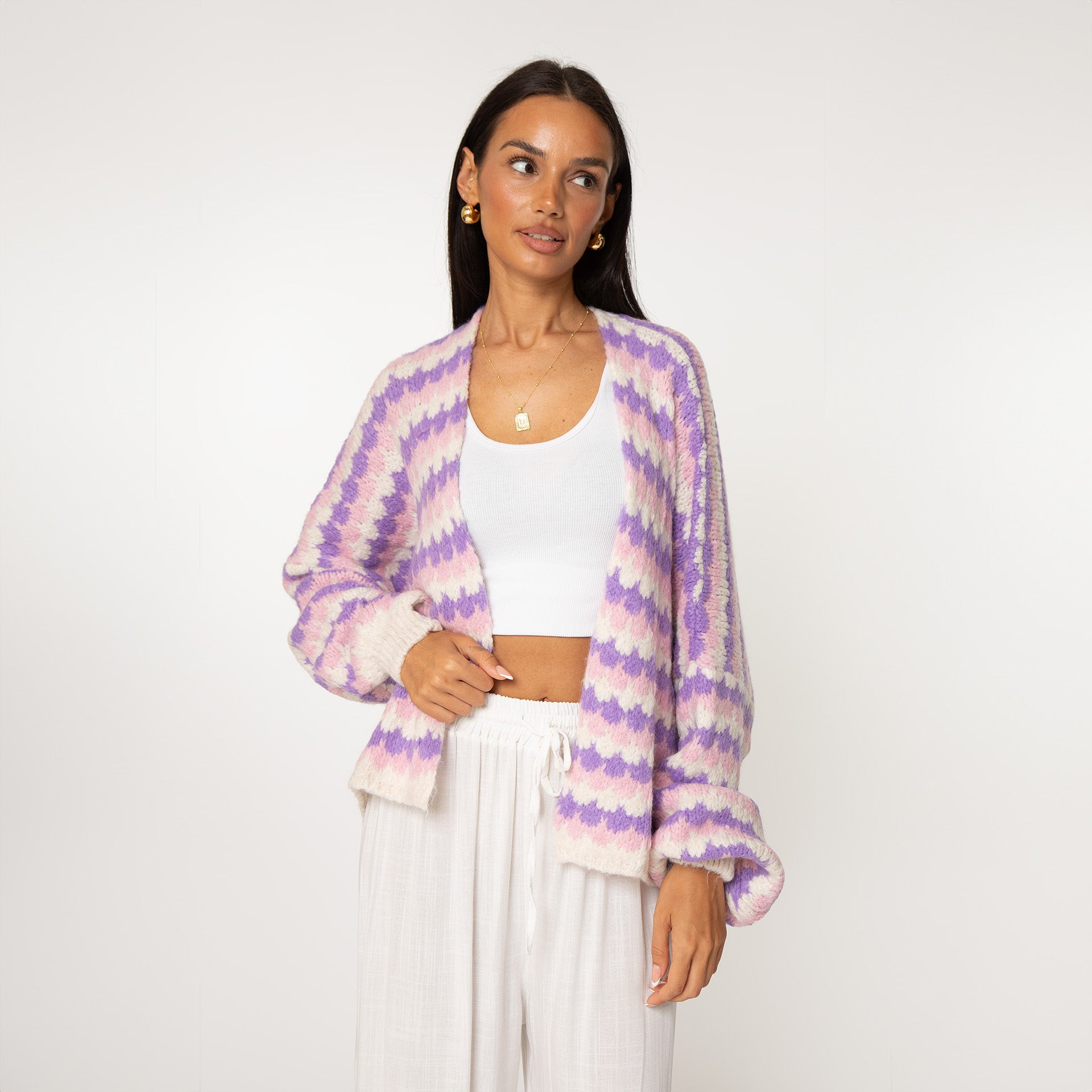 Cozy Pastel Oversized Cardigan