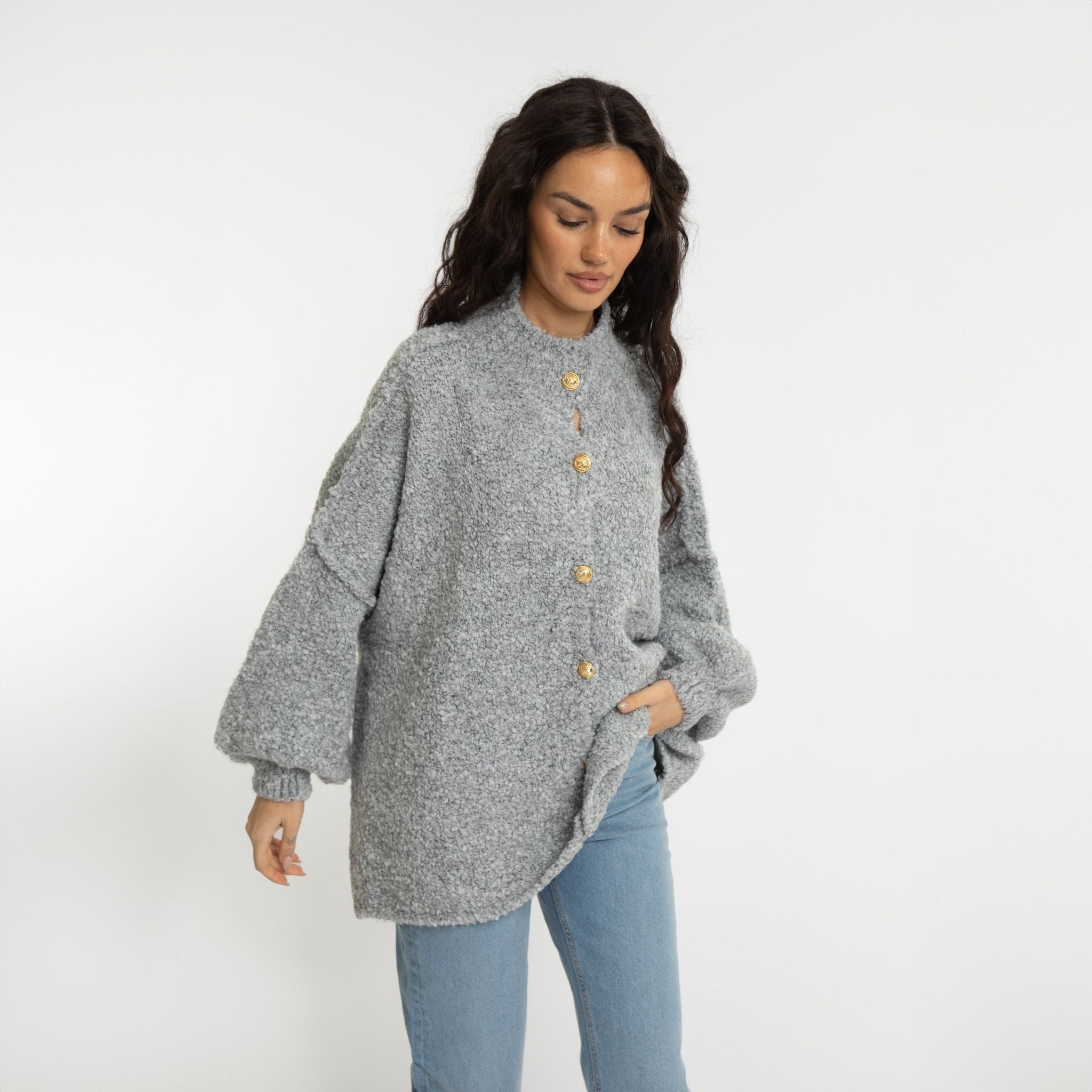 Bouclé Oversized Cardigan "CozyGlam"