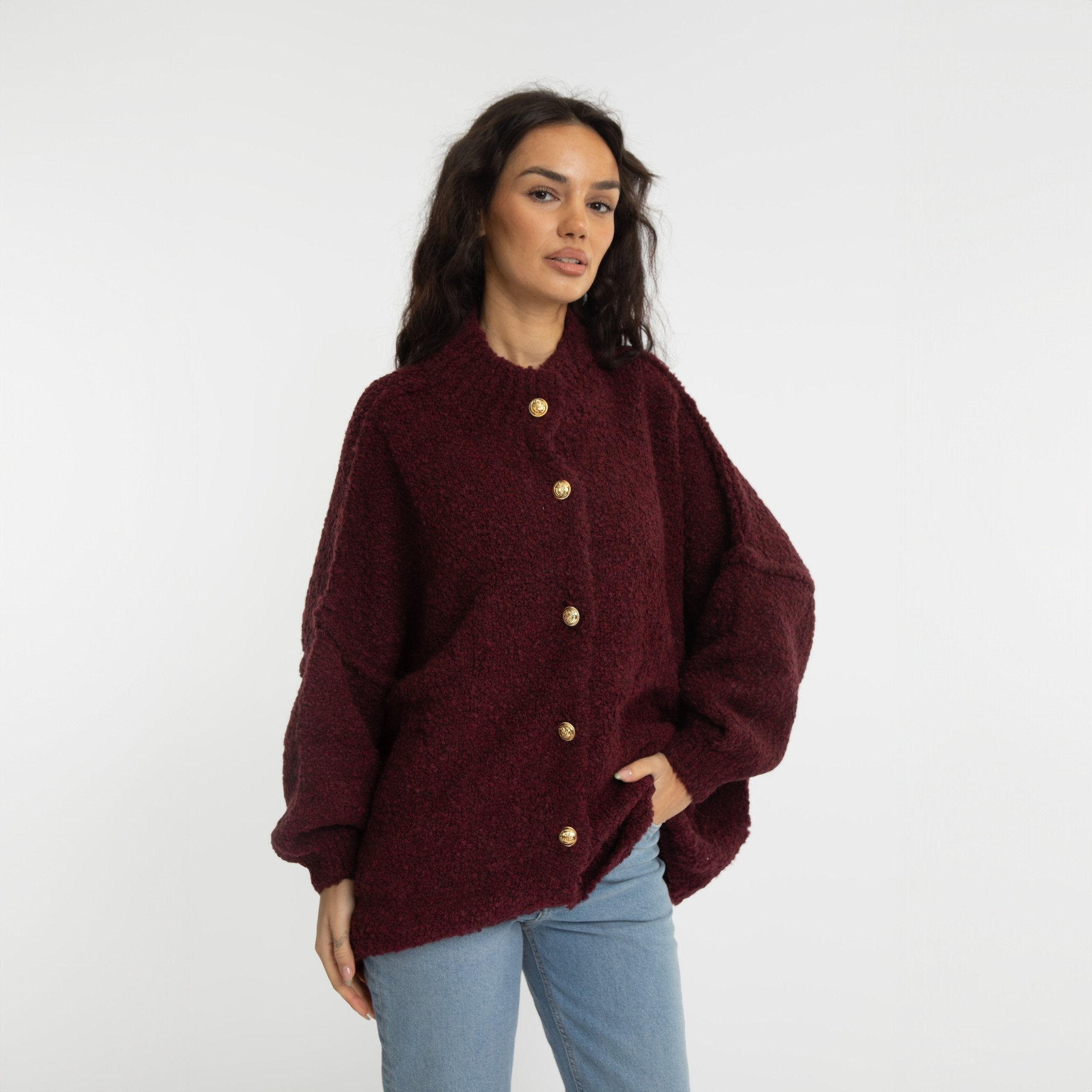 Bouclé Oversized Cardigan "CozyGlam"