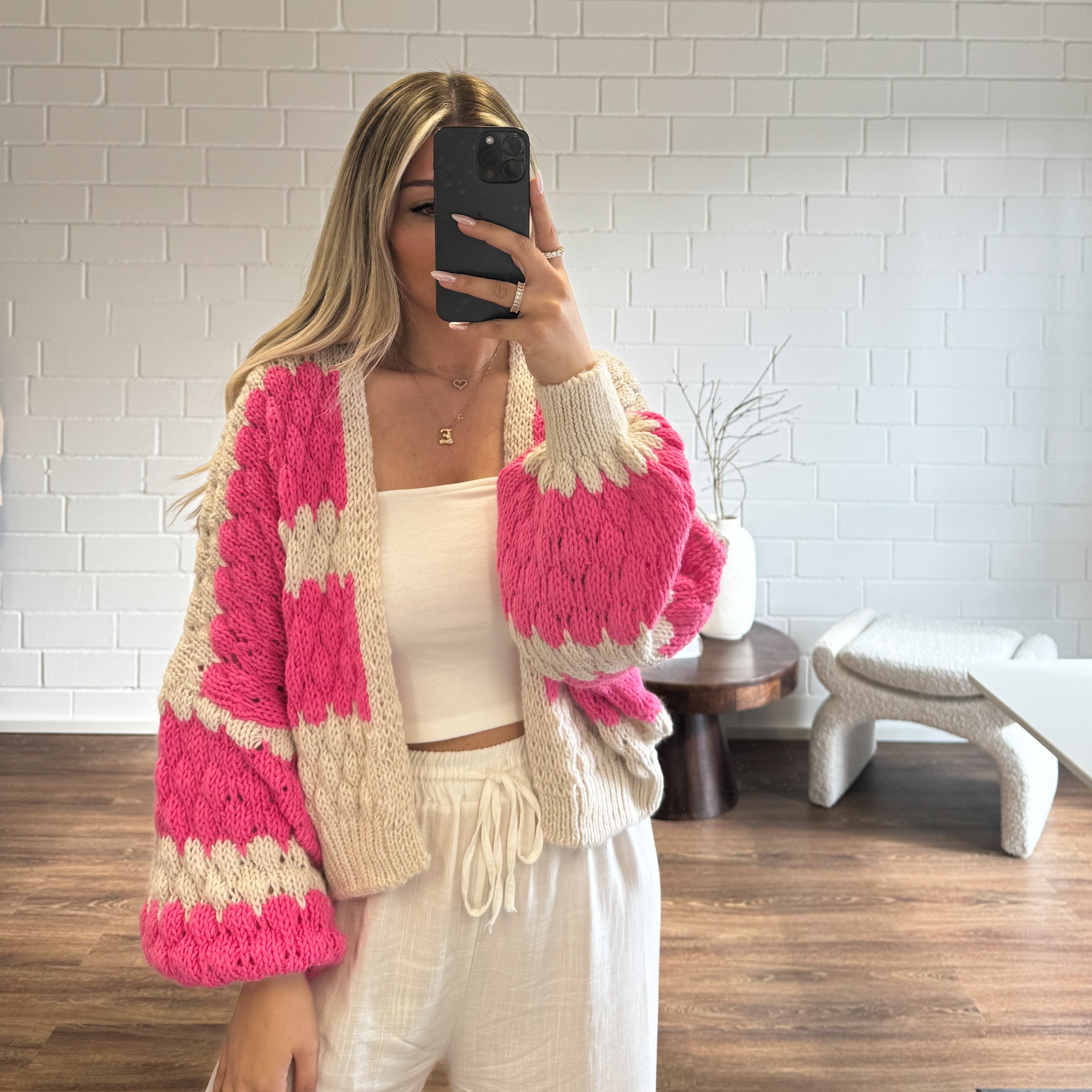 2er Pack Bold Stripes Oversized Cardigan Soft Rosa & Breezy Knit Cardigan - JEWELINA