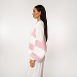 2er Pack Bold Stripes Oversized Cardigan Soft Rosa & Breezy Knit Cardigan - JEWELINA