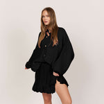 2er Pack Oversized Cardigan "CozyGlam" Black & Soft Rosa - JEWELINA