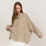 2er Pack Oversized Cardigan "CozyGlam" Soft Rosa & Beige - JEWELINA