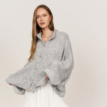 3er Pack Oversized Cardigan "CozyGlam" Light Grey/ Dark Apricot/ Pink - JEWELINA