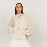 3er Pack Oversized Cardigan "CozyGlam" White/ Creme/ Black - JEWELINA