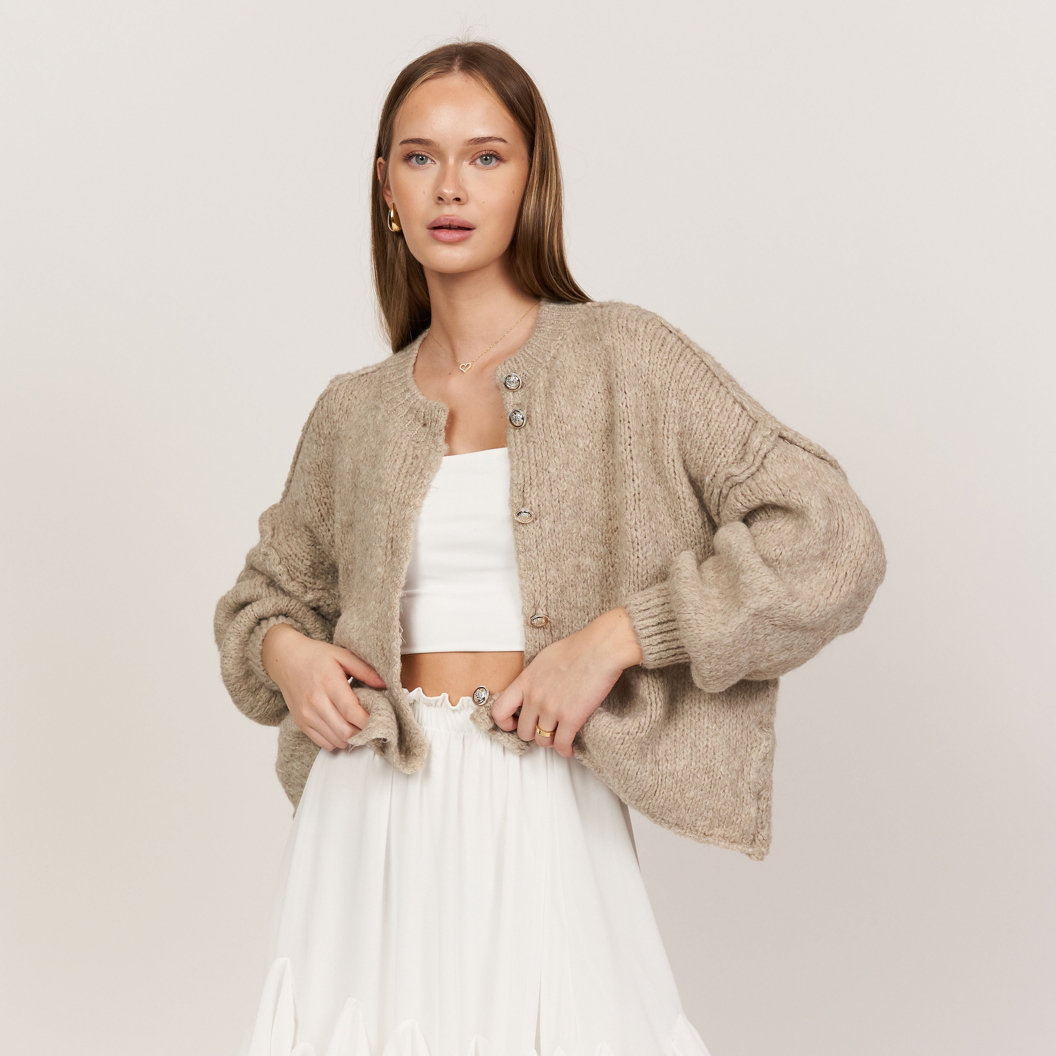 3er Pack Oversized Cardigan Short "CozyGlam" - JEWELINA