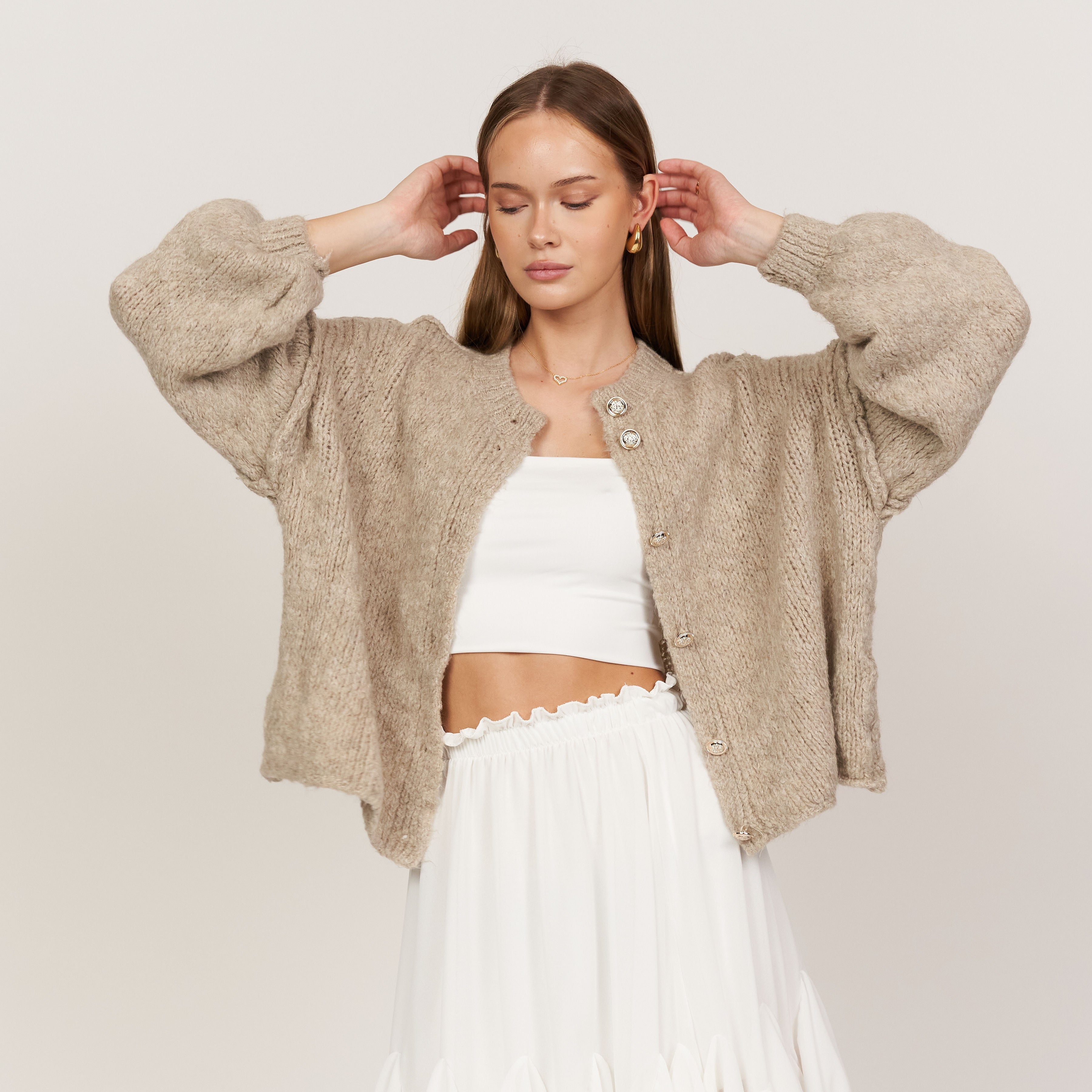 3er Pack Oversized Cardigan Short "CozyGlam" - JEWELINA