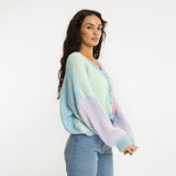 Pastell Velvet Oversized Cardigan