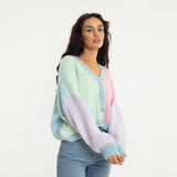 Pastell Velvet Oversized Cardigan