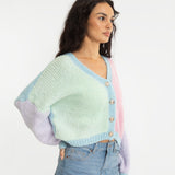 Pastell Velvet Oversized Cardigan