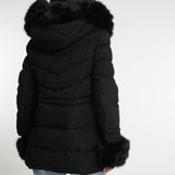 Winterjacke mit Kunstfell-Kapuze