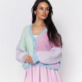 Pastell Velvet Oversized Cardigan