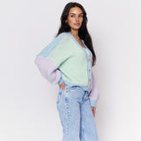 Pastell Velvet Oversized Cardigan