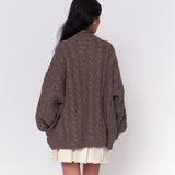 Oversize Zopfmuster Cardigan