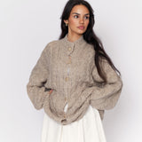 Oversize Zopfmuster Cardigan