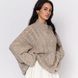 Oversize Zopfmuster Cardigan