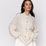 Oversize Zopfmuster Cardigan