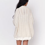 Oversize Zopfmuster Cardigan