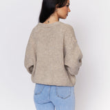 CozyGlam Oversize V-Cardigan Short