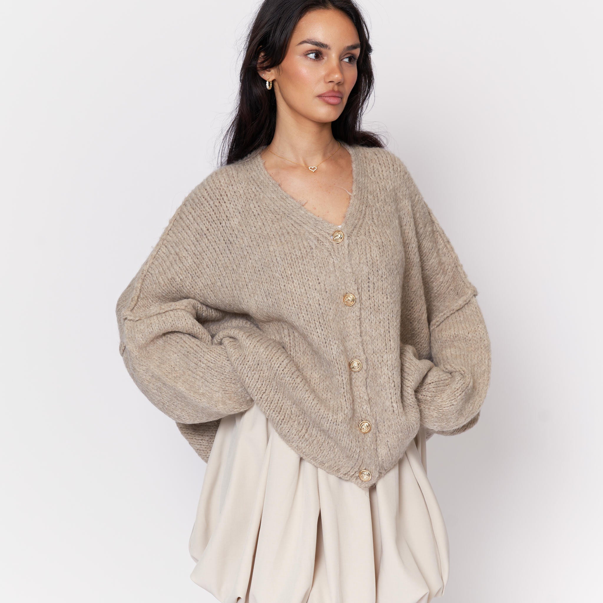 CozyGlam Oversize V-Cardigan