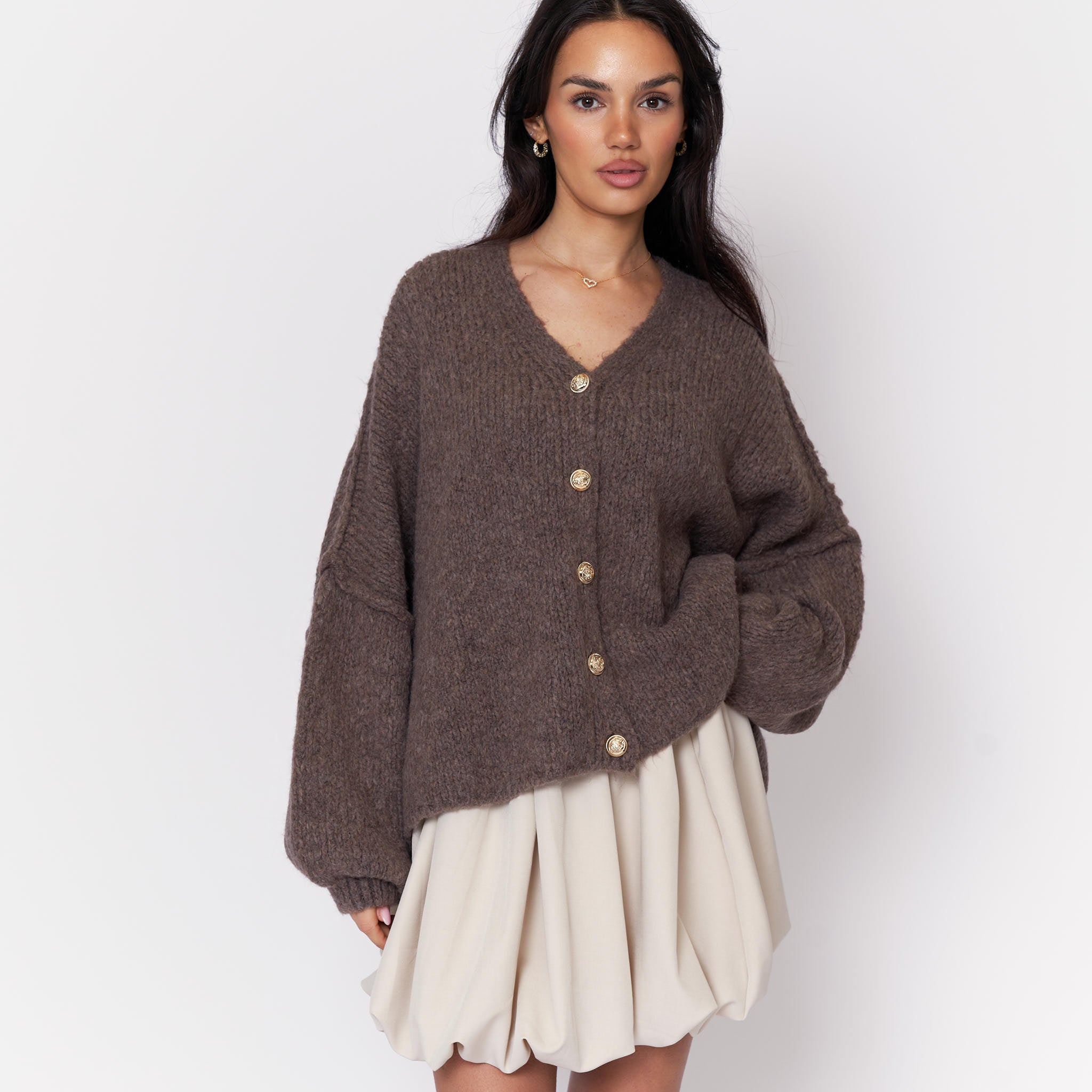 CozyGlam Oversize V-Cardigan