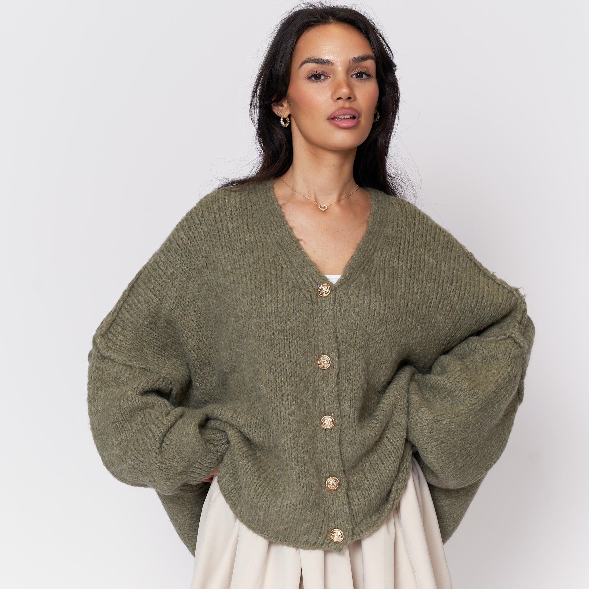 CozyGlam Oversize V-Cardigan