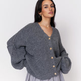 CozyGlam Oversize V-Cardigan