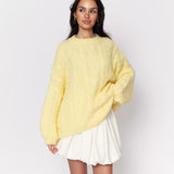 Softer Oversize Pullover mit Zopfmuster