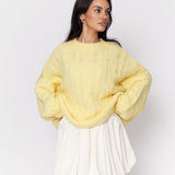 Softer Oversize Pullover mit Zopfmuster