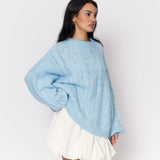 Softer Oversize Pullover mit Zopfmuster