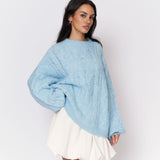 Softer Oversize Pullover mit Zopfmuster