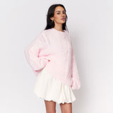 Softer Oversize Pullover mit Zopfmuster