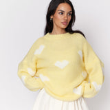 Oversize Herz Pullover