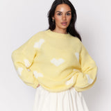 Oversize Herz Pullover