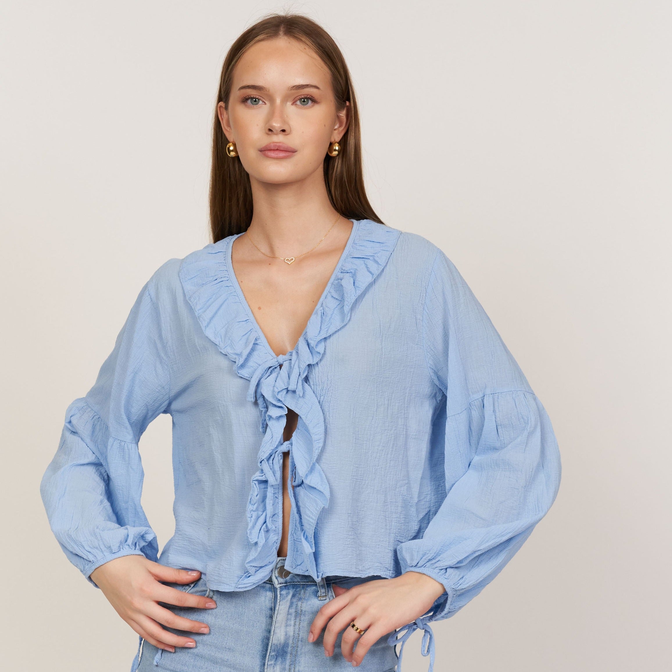 Bluse zum Binden - JEWELINA