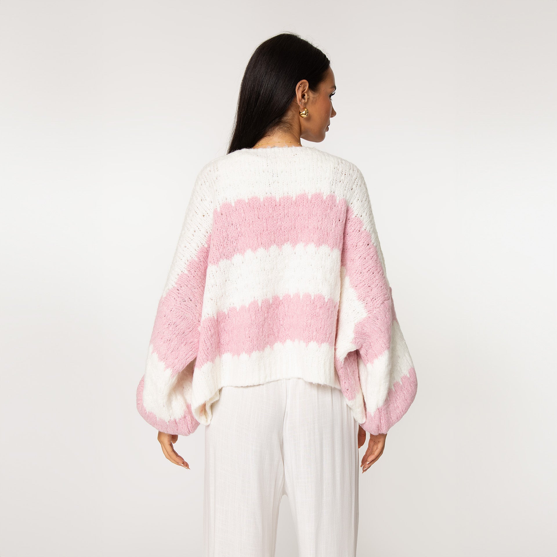 Bold Stripes Oversized Cardigan - JEWELINA