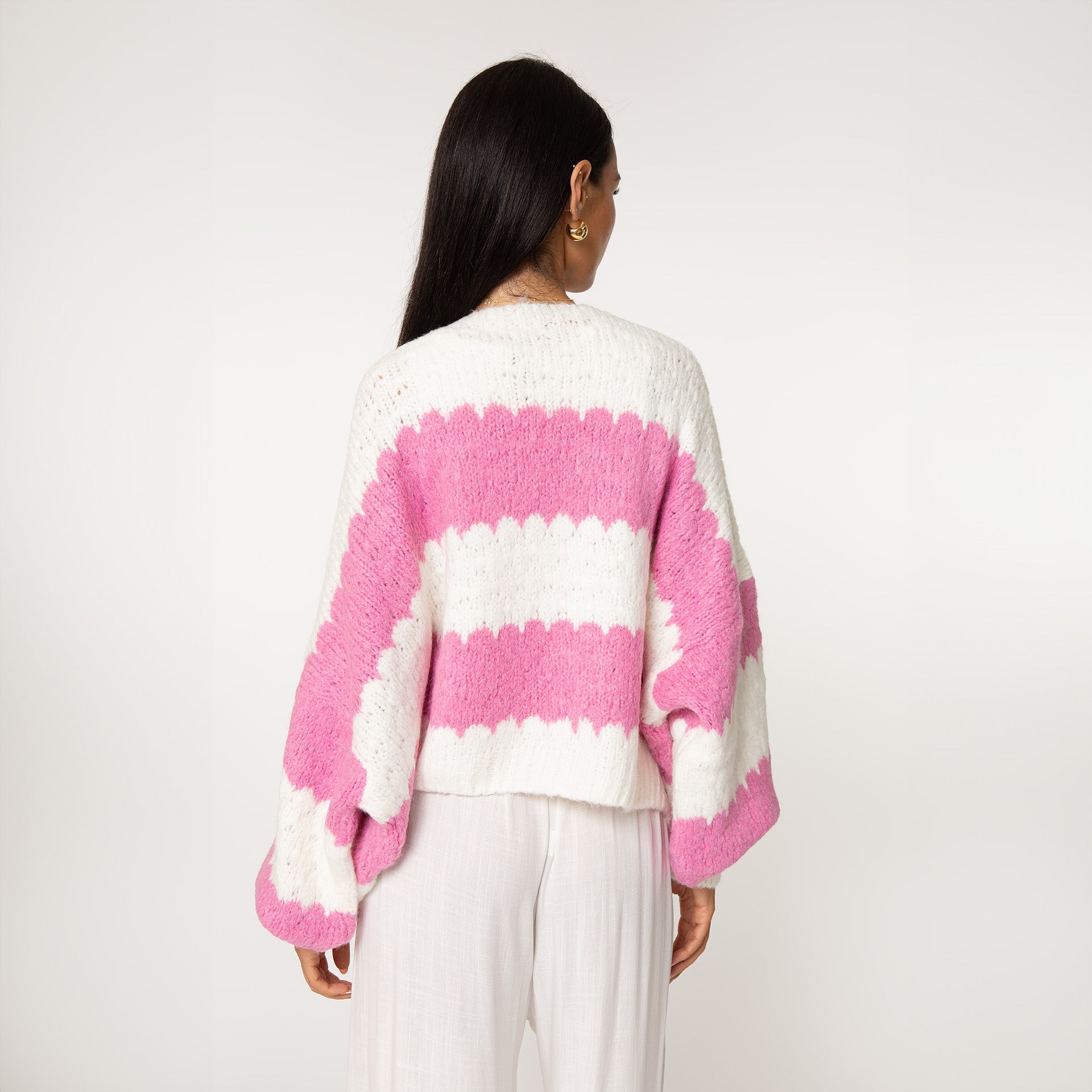 Bold Stripes Oversized Cardigan - JEWELINA