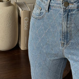 Diamonds Straight Stetch Jeans - JEWELINA