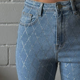 Diamonds Straight Stetch Jeans - JEWELINA