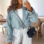 Jeansjacke im Crop-Schnitt - JEWELINA