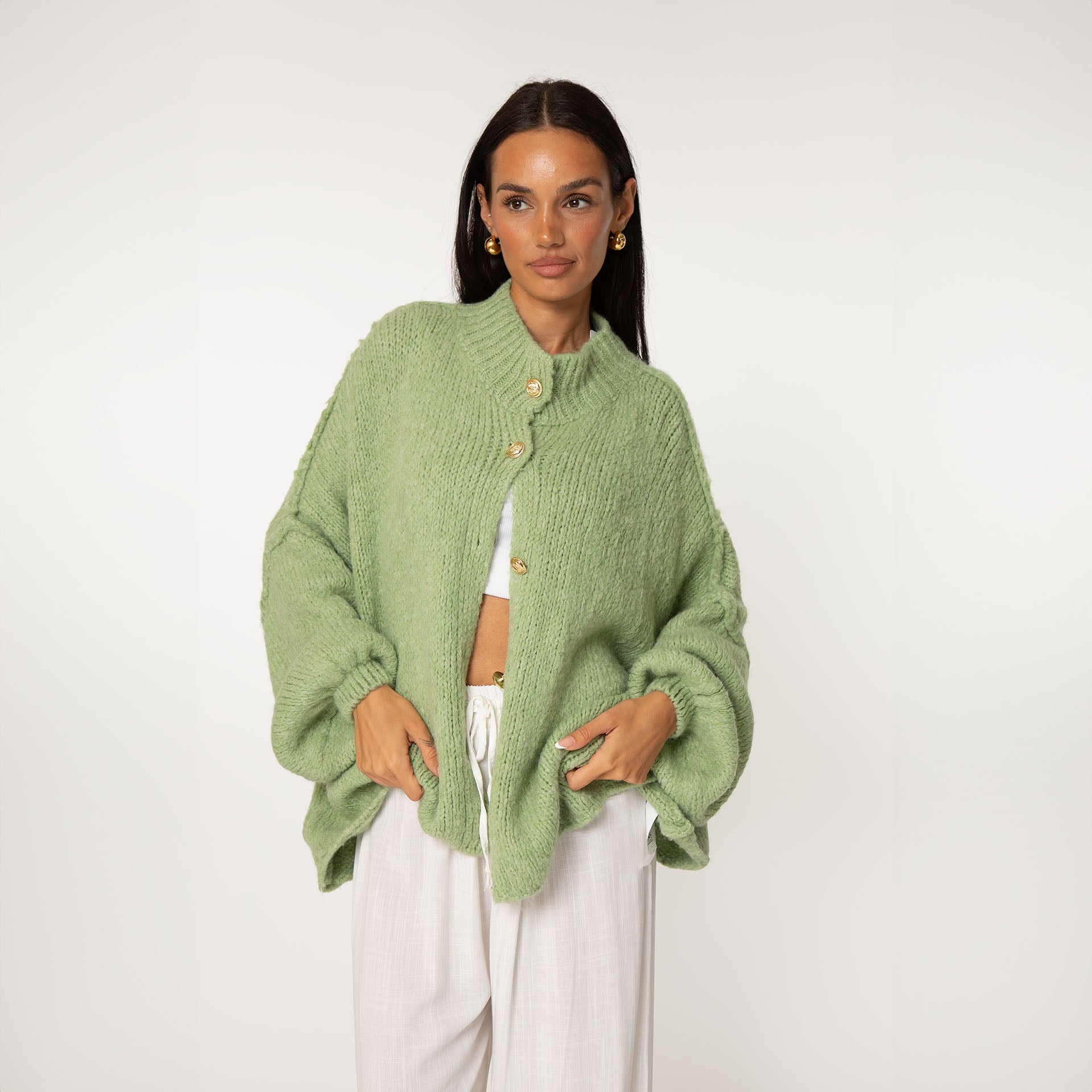 Oversized Cardigan "CozyGlam" - JEWELINA