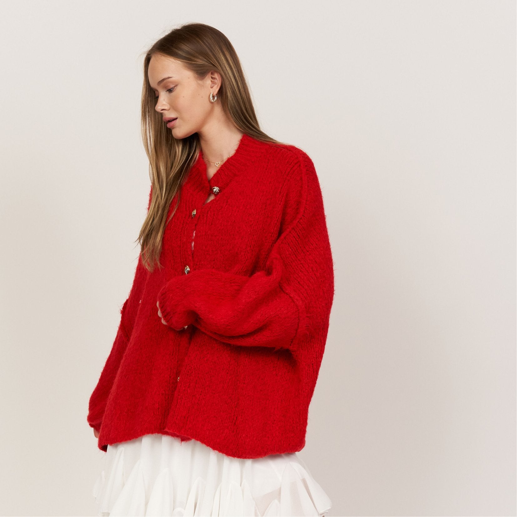 Oversized Cardigan "CozyGlam" - JEWELINA