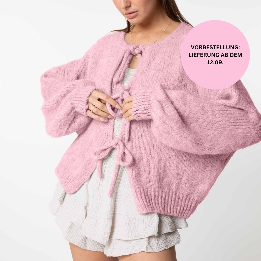 Oversized Cardigan mit Schleifen - JEWELINA